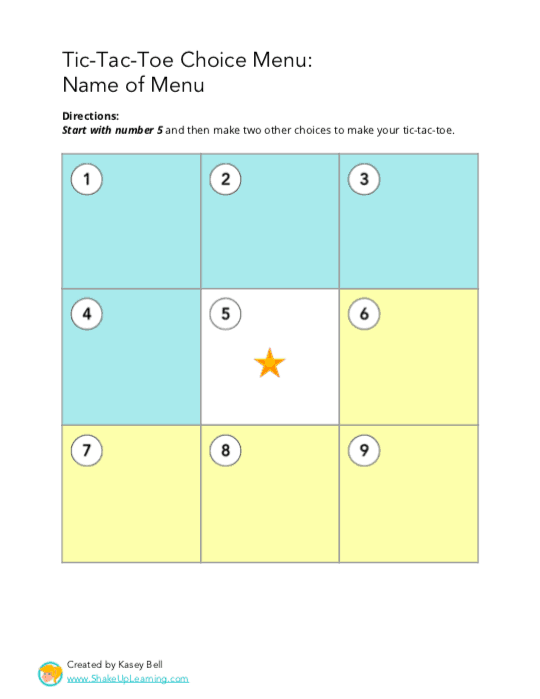 Home Learning with Choice Boards During School Closures